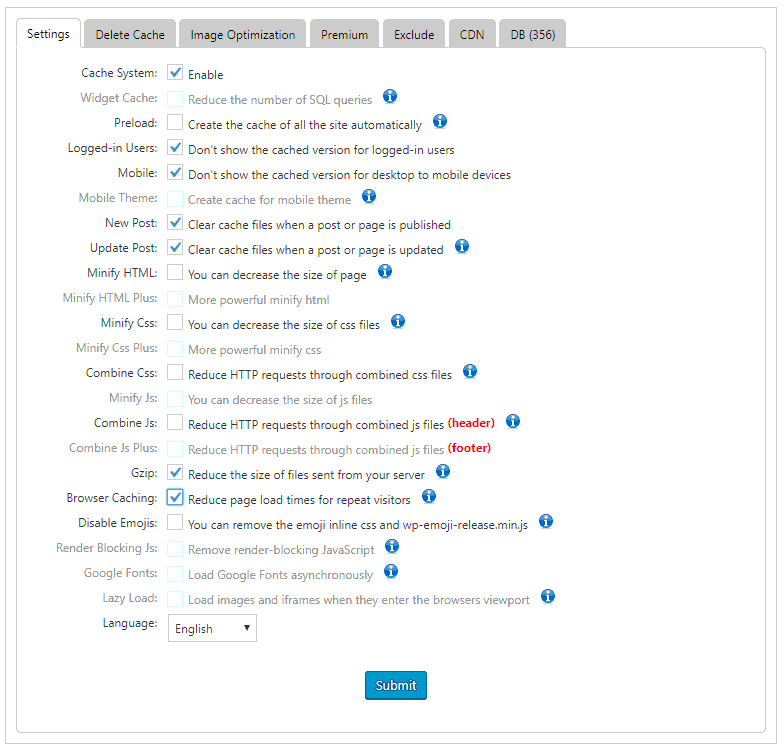 WP Fastest Cache Settings - FreelanceWritingPros.com