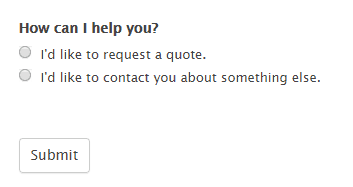 Conditional Logic - Contact Form Choice