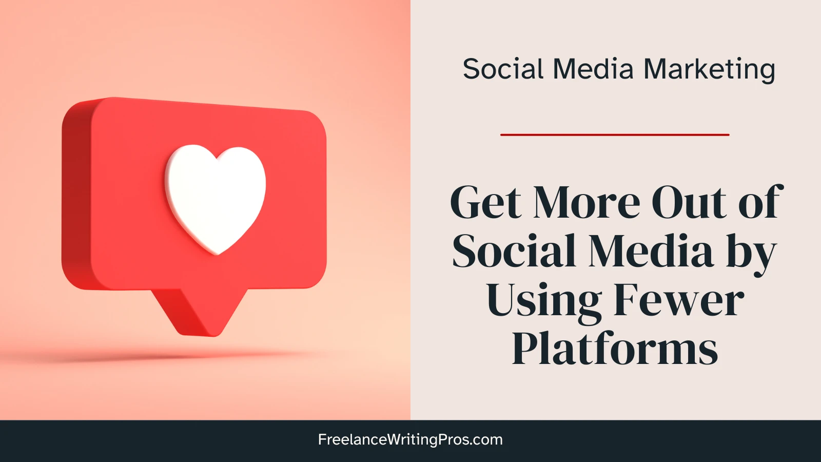 Get More Out of Social Media by Using Fewer Platforms