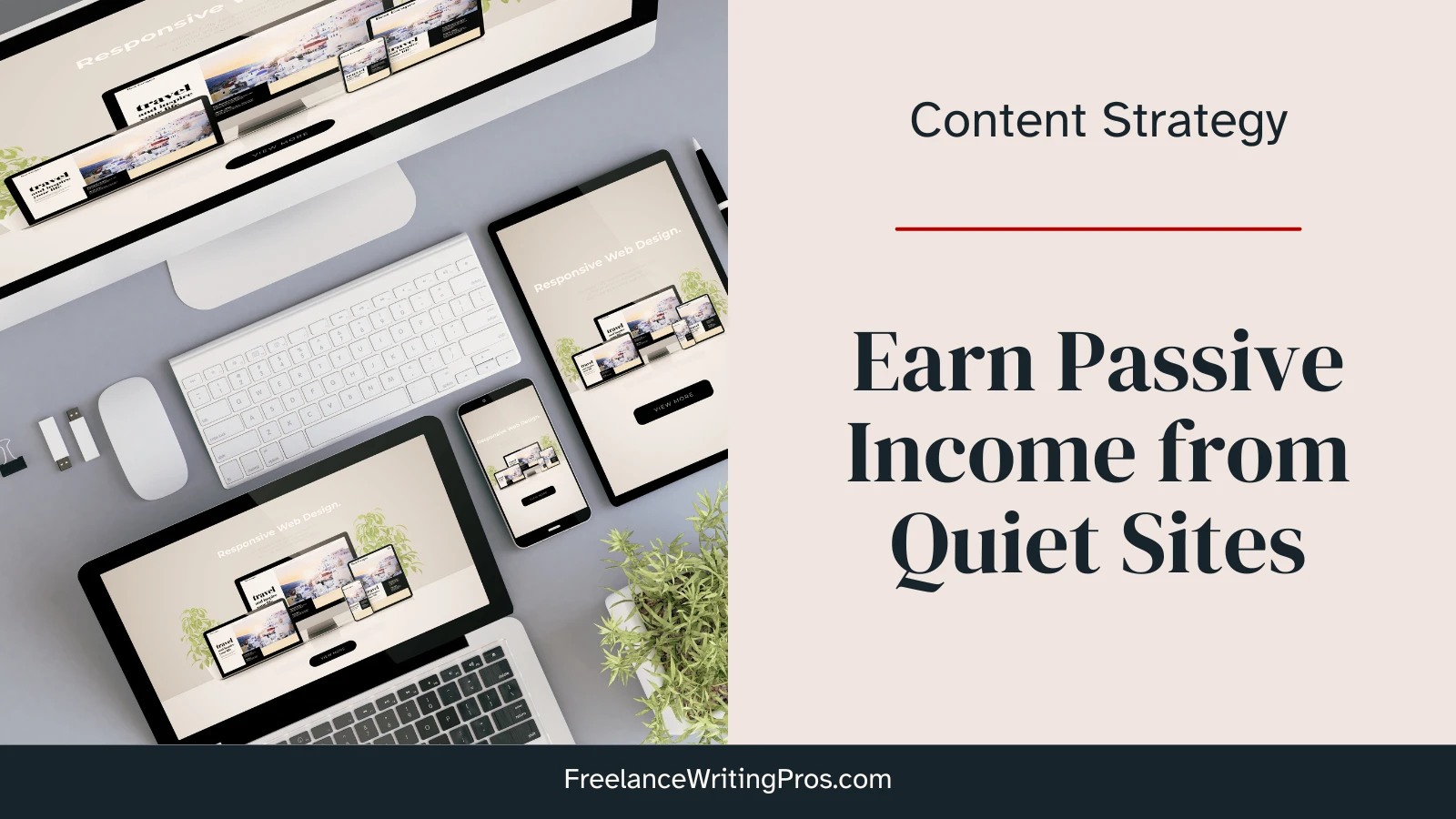 Earn passive income from quiet sites